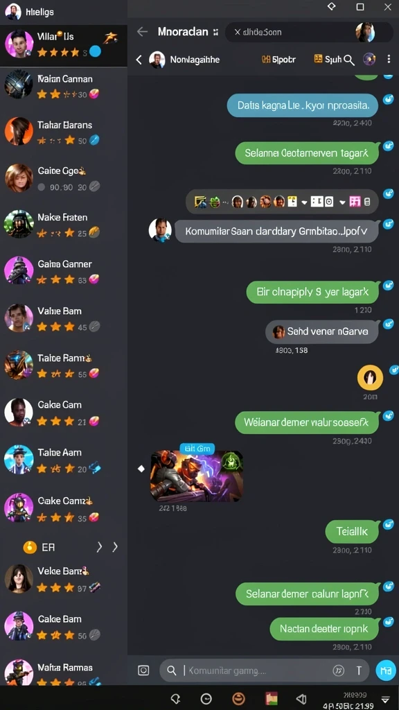 pgg68 - Screenshot mode kompetisi dengan pemain lain secara real-time.